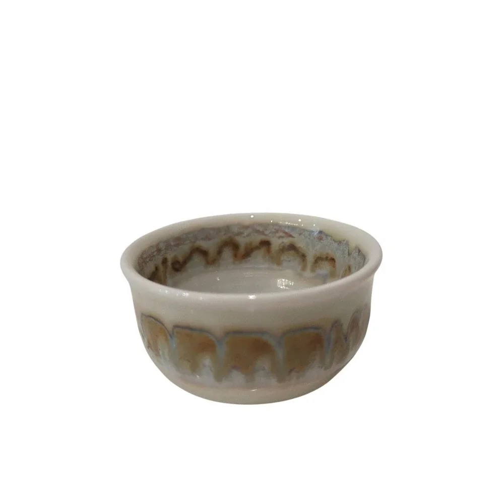 Set of 4 Miniature Studio Pottery Vases & Bowl Sign CR?CS Artisan Glazed Ceramic